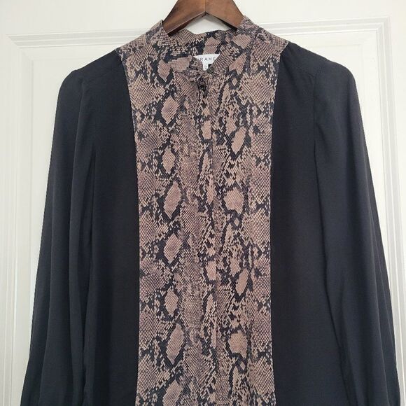 FRAME Snake print Blouse size xs/tp - Picture 1 of 6